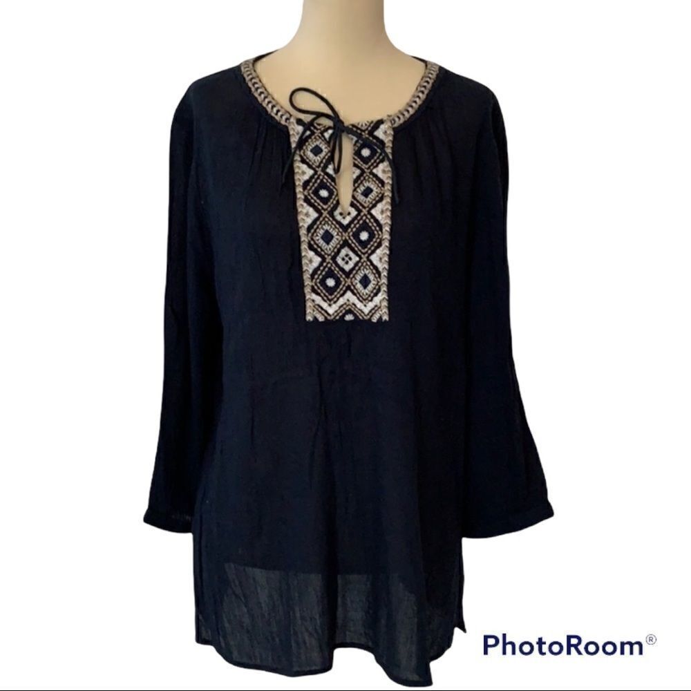 Caslon blue blouse   